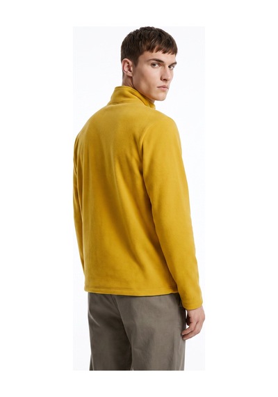 Discovery Expedition D5wm-swt3301 Sarı Dik Basic Erkek Polar Sweatshırt Hardal