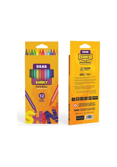 Silka Shıny Tam Boy Kuru Boya Kalemi 12'Li