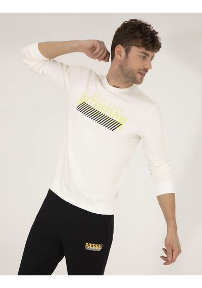Pierre Cardin Erkek Ekru Sweatshirt 50262638-vr019 Ekru