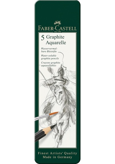 Faber-castell Graphite Aquarelle Kurşun Kalem Seti, 5 Li, Metal K Çok Renkli