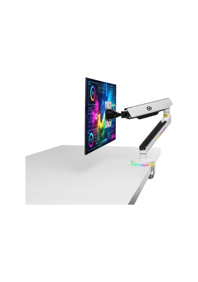 Npo Std54012hlw Elysium 27"-45" Profesyonel Gaming Rgb Amortisörlü Vesa Tek Kol Monitör Tutucu
