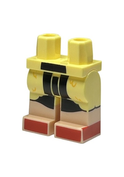 Minifigür Parçaları: Legs Decorated, Bacak, Ayak: 970c00pb1488
