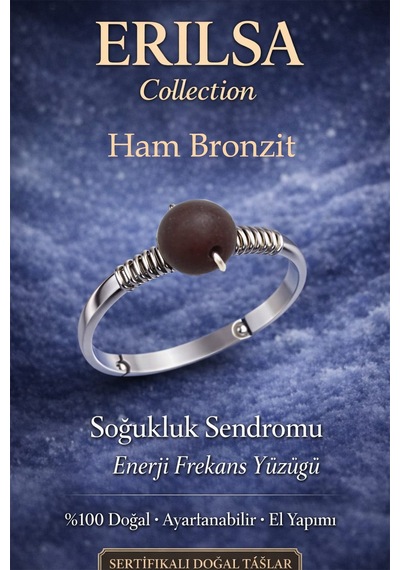 Sertifikalı Soğukluk Sendromu  Yüzüğü Ham Bronzit Ayarlan Çok Renkli