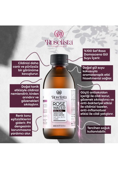 Roselista Gül Suyu  200 ML