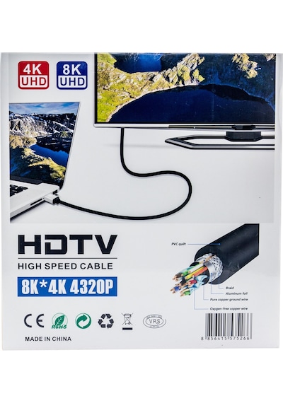 15m Hdmı Kablosu 4k 60hz, 8k, 4k 120hz Destekli Altın Kaplama Konektör Dayanıklı Pvc Kaplama