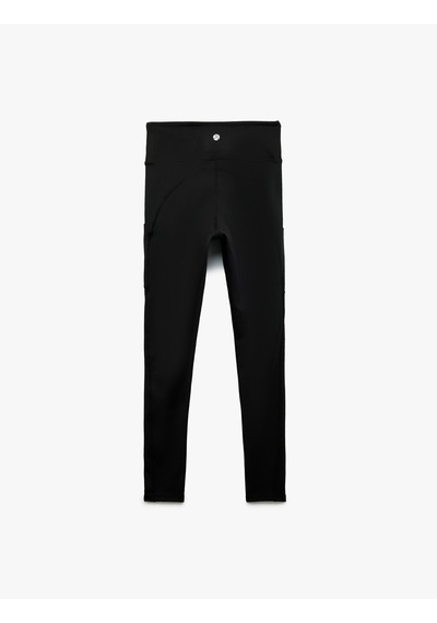 Koton Dikiş Detaylı Slim Fit Spor Tayt Siyah 5sak40322nk SiYAH