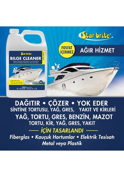 Starbrite - Sintine Temizleyici Ağır Hizmet Tipi 3.79 Lt : Büyük Boyutlu Tekneler İçin Ticari Güçte Yağ Ve Tortu Çözücü