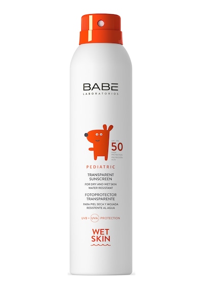 Babe Pediatric Transparent Sunscreen Wet Skin SPF50 Bebek Ve Çocuk için Güneş Spreyi 200  ML