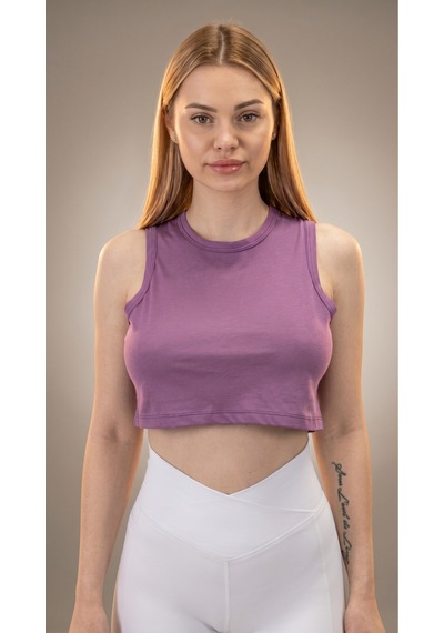 Heyy's Sırt Pencere Detaylı Mor Crop Atlet Mor