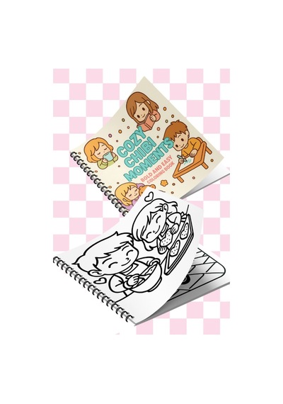 Cozy Anime Chibi Moments Bold And Easy 20x20 Cm Büyük Boyama Kitabı, Çocuklar Ve Yetişkinlere