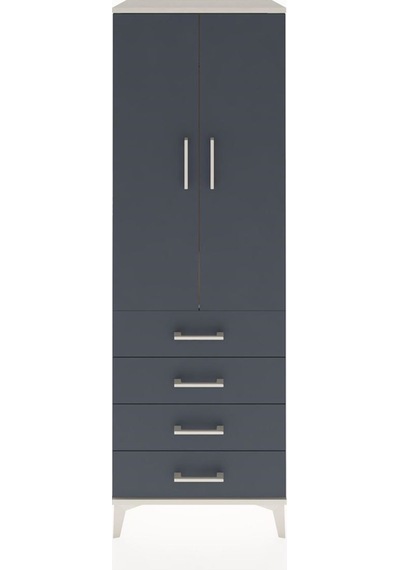 Hyperion Dolap Tek Raflı 4 Çekmeceli Tek Askılı 60x44x182 Ayt... Aytaşı