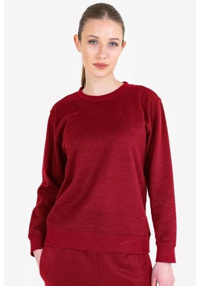 Lescon Kırmızı Kadın Sweatshirt 23n-2217 23n-2102-kırmızı Kırmızı