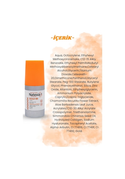 Natexia Gold Bb Renkli Güneş Kremi Spf50+ 50 Ml