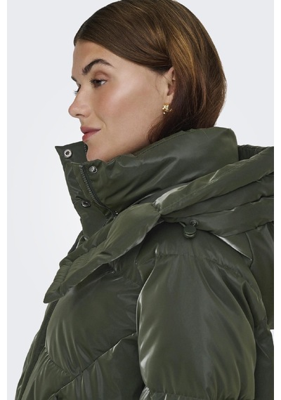Only Bergen Life Oversize Kadın Puffer Mont Şişme Kışlık Ceket Yeşil