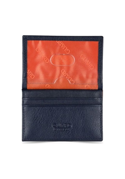 Guard Leather Guard Lacivert Temi Nappa Deri Kartlık Çok Renkli