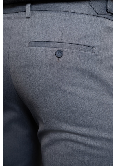 Morven Erkek Lacivert Trend Slim Fit Dar Kesim Pileli Pantolon 25ms003015200 Lacivert
