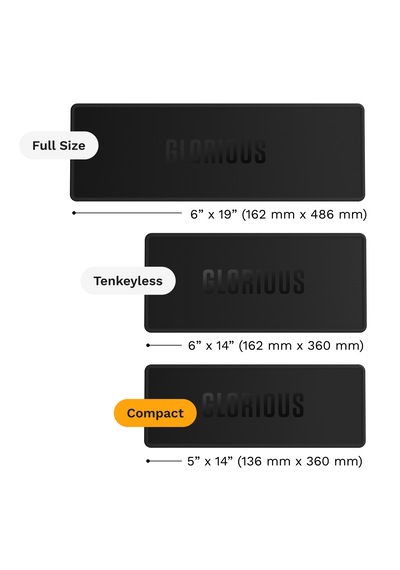 Glorious %65 Boyut 36 X 13.6 Cm Siyah Klavye Matı