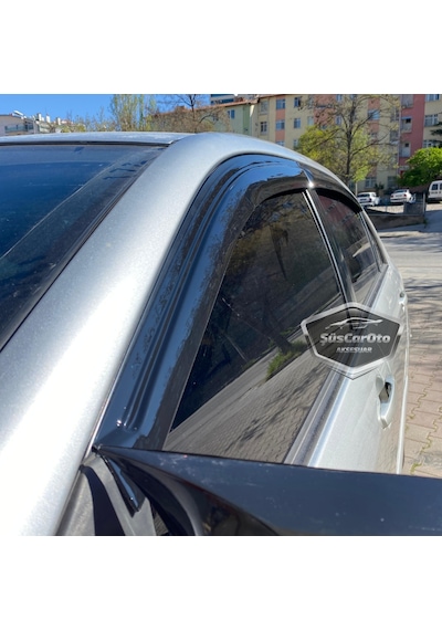 Toyota Corolla E120 2002-2006 Sedan Uyumlu Mugen Cam Rüzgarlığı Seti Piano Black 4'lü İthal 00 Şüscaroto Aksesuar