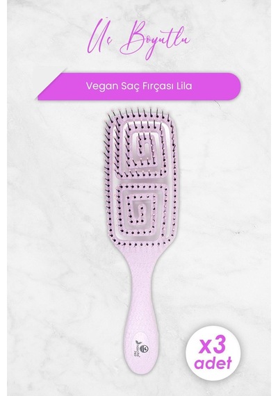 Nascita Professional Üç Boyutlu Saç Fırçası Vegan Lila 5853 X 3 Adet 0