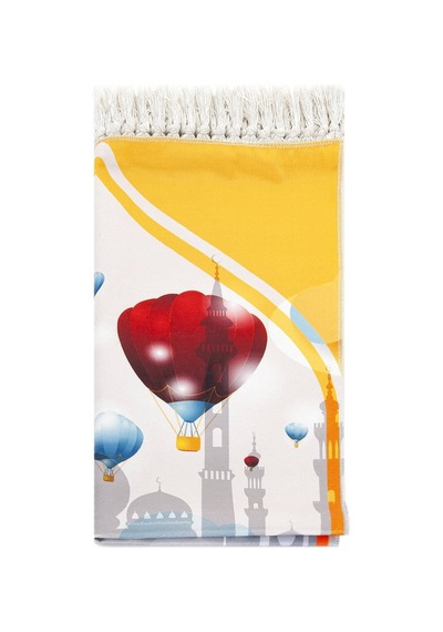 Dijital Baskılı Çocuk Seccadesi - Balonlu Camili - 44 X 78 Cm Renkli