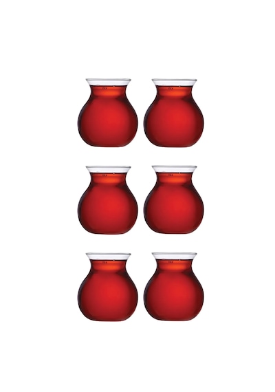 Perotti Mercan 6'lı Borosilikat 200 Ml Çay Bardağı Keyf-i Ala Şeffaf