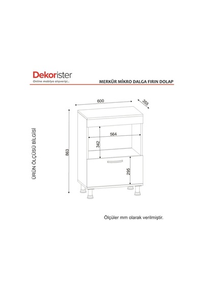 Dekorister Merkür Mutfak Dolabı Beyaz