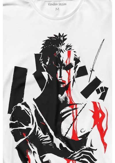 One Piece Roronoa Zoro Poster Uzun Kollu Tişört Baskılı T-shirt 001