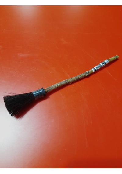 Geleneksel Ebru Karıştırma Fırçası At Kılından Gül Dalından 18cm