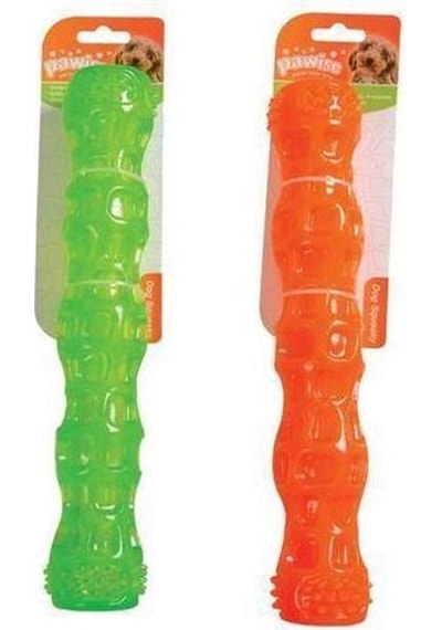 Pawise 28 CM Plastik Sesli Renkli Diş Sağlığı için Köpek Oyuncağı Çok Renkli