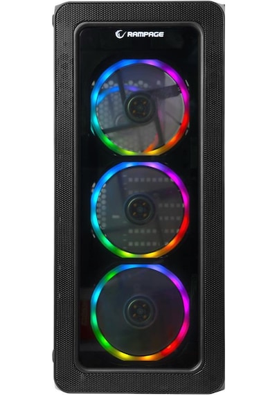 Rampage Espectro 4xRGB Fanlı 600W 80+ Bronze Mid Tower Bilgisayar Kasası Siyah