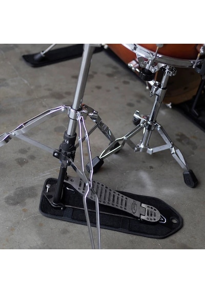 Gruv Gear Nm-blk-dbl Nanomat Akustik Davul Matı Double Pedal Çift Pedal İçin Genişletilmiş Alan