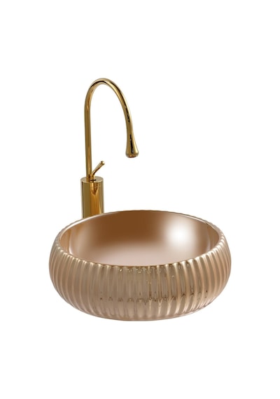 Lena E-4161A Tezgah Üstü Porselen Lavabo