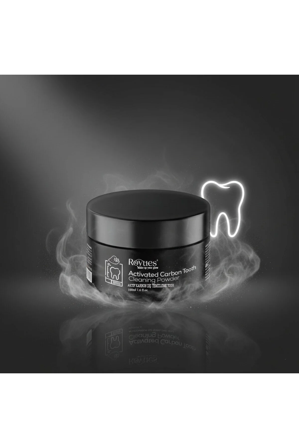 Activated Carbon Diş Beyazlatıcı Toz Sararma Ve Leke Karşıtı Siyah Kömürlü Diş Tozu 40g