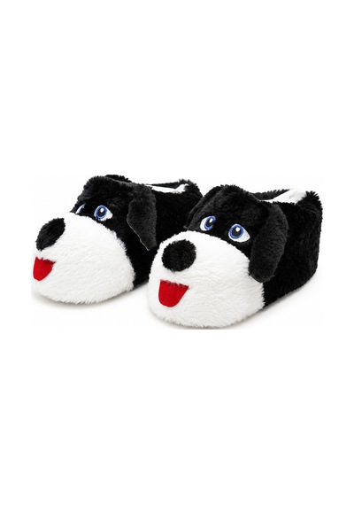 Modafocus Sevimli Köpek Figürlü Sessiz Kaydırmaz Taban Peluş Unisex Ev Pandufu Sevgili Kombin Terliği Siyah Siyah Modafocus Sevimli Köpek Figürlü Sessiz Kaydırmaz Taban Peluş Unisex Ev Pandufu Sevgili Kombin Terliği Siyah Siyah