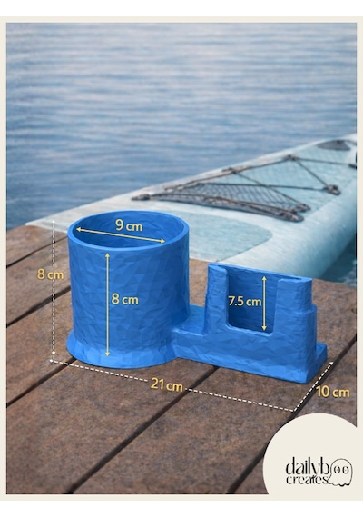 Sup Board Telefon Termos Tutucu Paddle Board Kano Aksesuar 3d Baskı Lastik Bağlantılı-mavi
