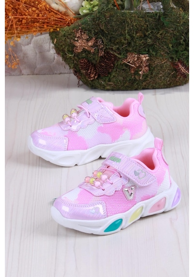 Vicco 346.p25y.177 Pembe Gelato Hafif Rahat Işıklı Kız Çocuk Ayakkabı Pembe