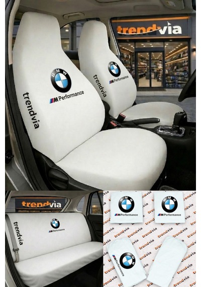 Bmw Logolu Oto Koltuk Kılıfı Ön Arka Set Penye Likralı Universal Koltuk Koruyucu Servis Kılıfı 25062783