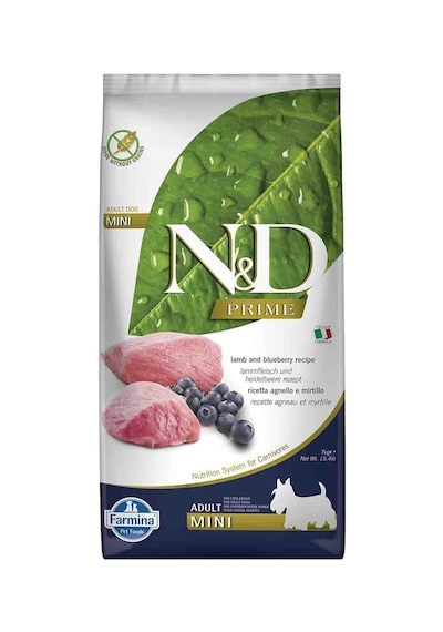 N&d Prime Tahılsız Köpek Maması, Kuzu & Yabanmersini Yetişkin Mini 7 Kg