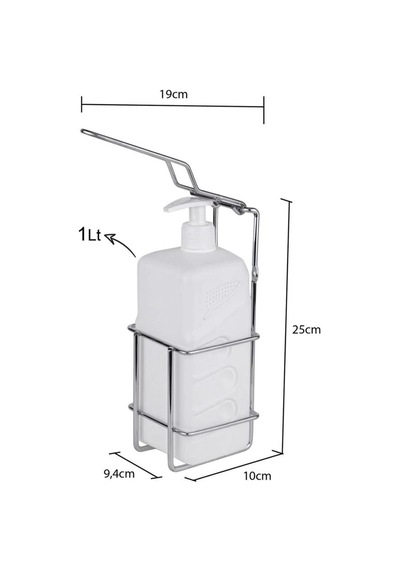 Dezenfektan Aparatı Çelik Ve 1 Lt Şişe Krom Eg-301