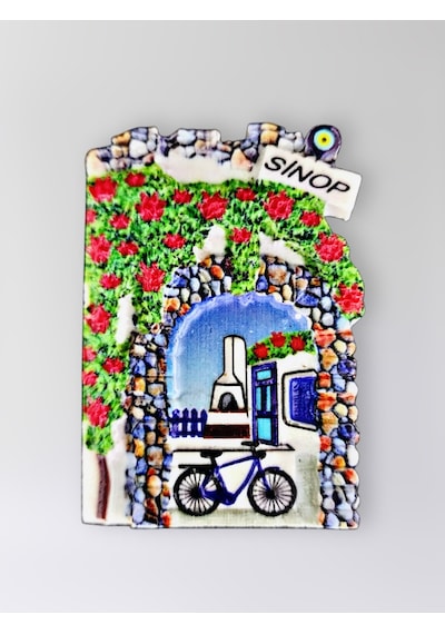 Sinop Polyester Kabartmalı Magnet 5,5 X 7 Cm Dekoratif Hediyelik Buzdolabı Süsü Kod:1552