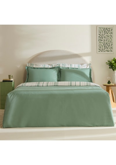 Karaca Home Cool Stripe Çift Kişilik Nevresim Takımı Yeşil