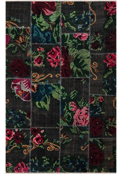 Efes 2302 Patchwork Yumuşak Doku Leke Tutmayan Modern Halı Kilim Çok Renkli