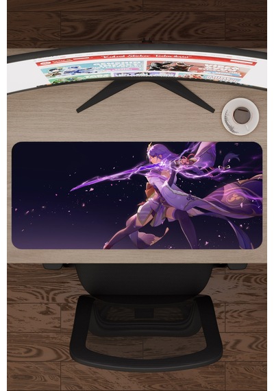Raiden Genshin Impact Anime Gacha V5 - 70x30 Xl Gaming Mouse Pad Fare Altlığı