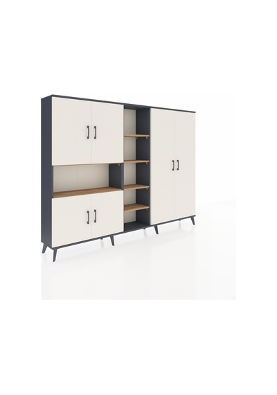 Arges Dolap 13 Raflı 6 Kapaklı 220x30x163 Antrasit-aytaşı/çam Antrasit-aytaşı/çam Arges Dolap 13 Raflı 6 Kapaklı 220x30x163 Antrasit-aytaşı/çam Antrasit-aytaşı/çam