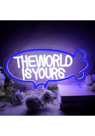The World İs Yours Neon Led Tabela Dekoratif Aydınlatma