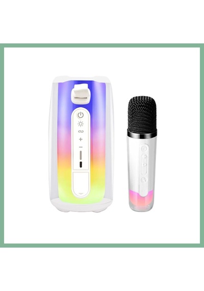 Bşkvirgo Pluse 7 Mikrofonlu Rgb Kablosuz Hoparlör - Beyaz Bsk2026