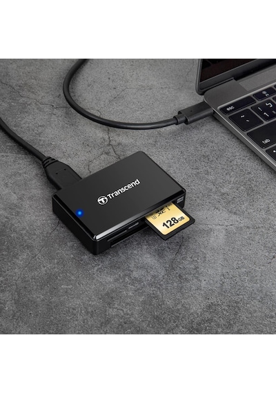 Transcend Ts-Rdc8K2 Cf/Sd/Sdhc/Sdxc/Microsd  Type-C Çoklu Kart Okuyucu