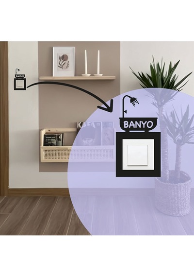 Priz Süsü Anahtar Çerçeve Süsü Banyo