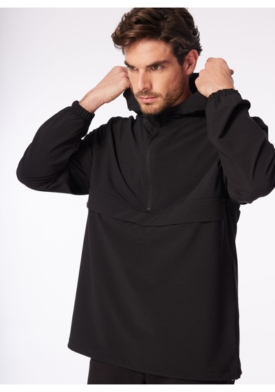 Fabrika Siyah Erkek Kapüşonlu Basic Su İtici - Bi Strech Sweatshirt F4sm-swt 0264