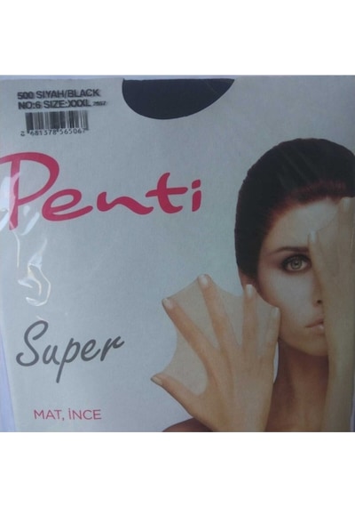 Penti Maxi Süper Ince Mat Siyah Rengi 2 Adet Külotlu Çorap Siyah